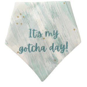 GOTCHA DAY, snap on bandana - Birthday Dog Bandana -Cotton Dog Bandana - Dot Dog Bandana -Celebration Dog Bandana - Personalized Dog Bandana