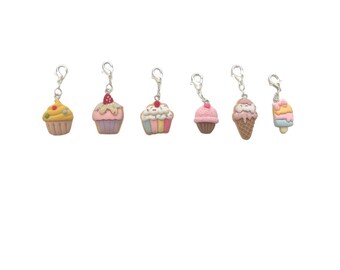 BIRTHDAY CHARMS - Cupcake Dog Collar Charm - Dog Necklace - Summer Dog Necklace - Holiday Dog Necklace - Pet Necklace - Ice Cream Charm