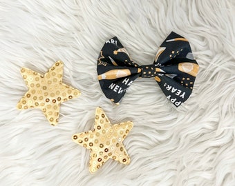 BOWTIES -Dog Bows - Cotton Dog Bow -Holiday Dog Bow Tie - NYE Dog Bow Tie - Christmas Bowtie - Personalized Bow Tie - holiday Bowtie