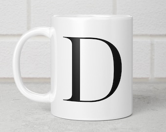 Personalised Mug with Custom Initial | Custom Mug with Sophisticated Typography