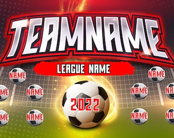 Custom Soccer Team Vinyl Banner: Outdoor kids sports banner