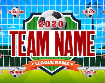 Custom Vinyl Soccer Team Banner: Outdoor kids sports banner