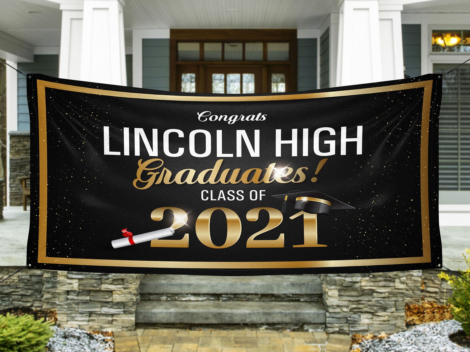 Graduation Banner High School Banner School Banner Vinyl Etsy