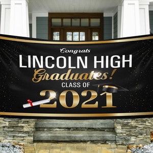 Graduation Banner, High School Banner, School Banner, Vinyl Banner, Banner, Custom Banner, Front Yard Sign, Yard Sign, Custom Vinyl Banner