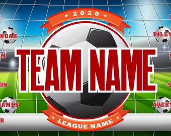 Custom Soccer Team Vinyl Banner: Outdoor kids sports banner