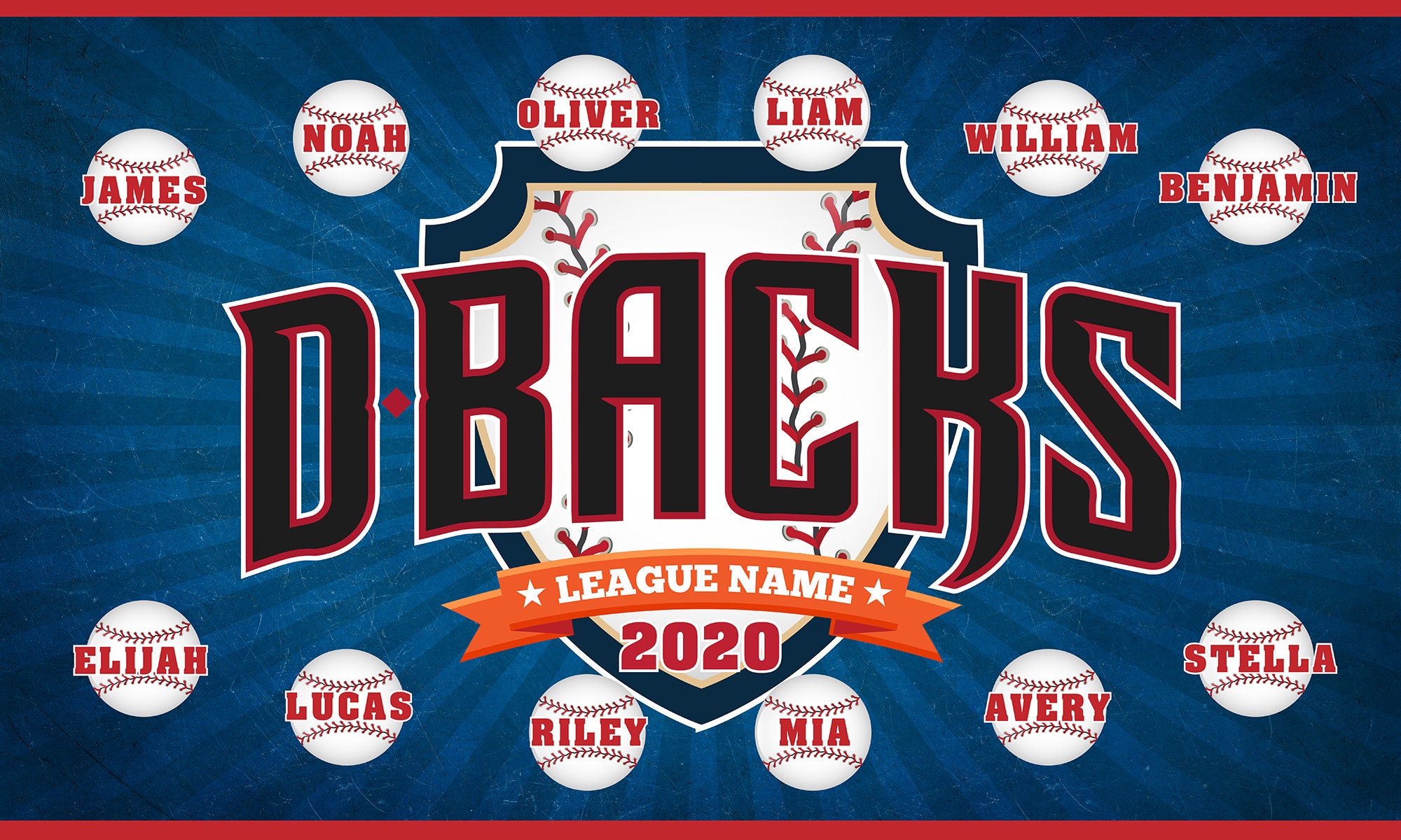 TBall Banner TBall Banners Baseball Banner Team Banners Etsy