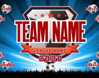Custom Soccer Team Vinyl Banner: Kids Sports banners