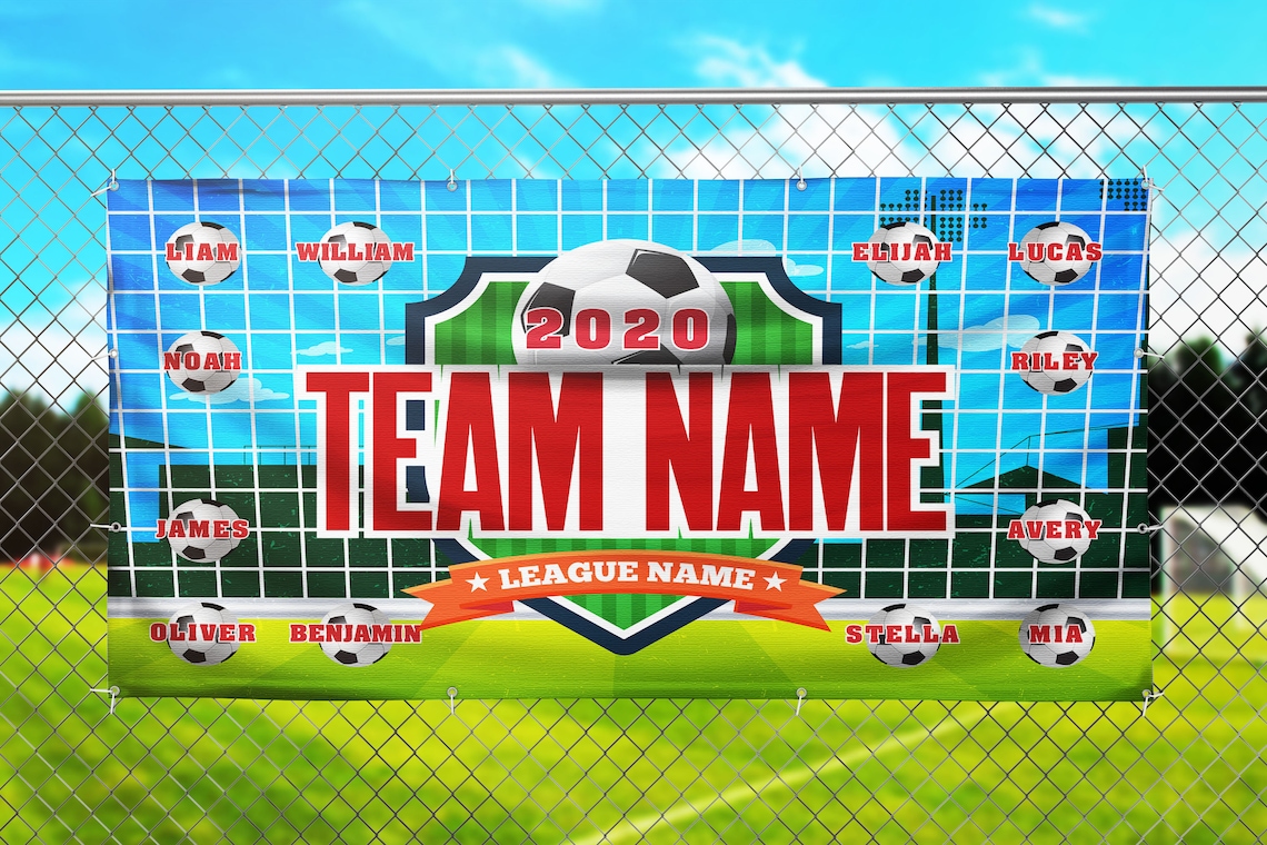 Soccer Banner Soccer Banners Soccer Team Banner Team Etsy