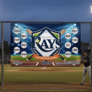 Custom Rays Baseball Team Vinyl Banner