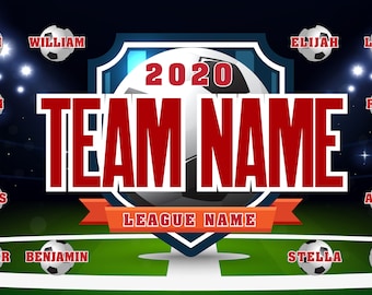 Custom Soccer Team Vinyl Banner: Outdoor kids sports banner
