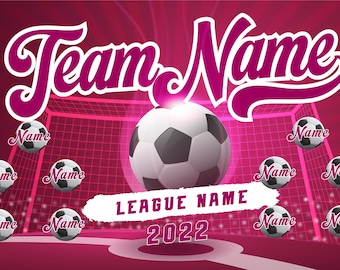 Custom Soccer Team Vinyl Banner: Personalized Sports Decor