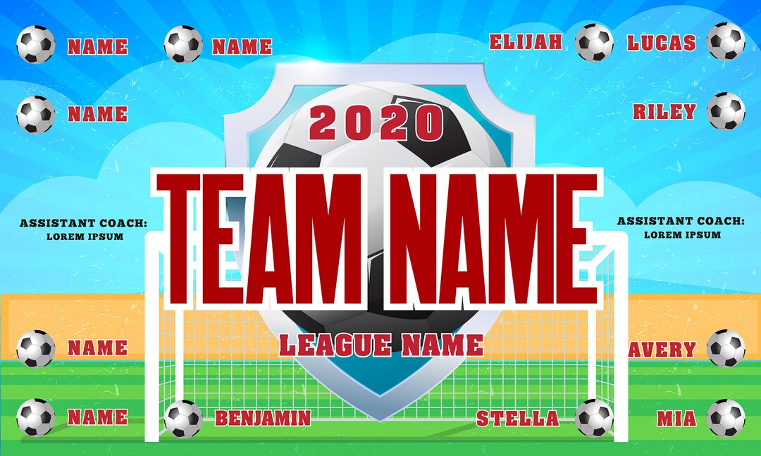 Soccer Banner Soccer Banners Soccer Team Banner Team Etsy