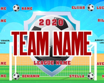 Custom Soccer Team Vinyl Banner: Personalized Sports Decor