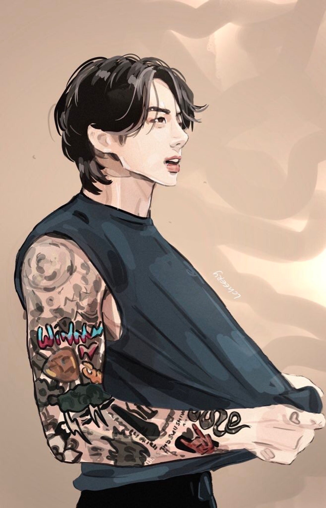 Jungkook Tattoo - Etsy Jungkook Tattoo - Etsy