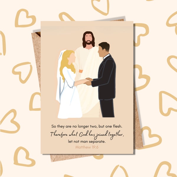 Christian engagement card, Christian engagement gift, Christian wedding card, Christian card, Christian gift, personalised engagement card