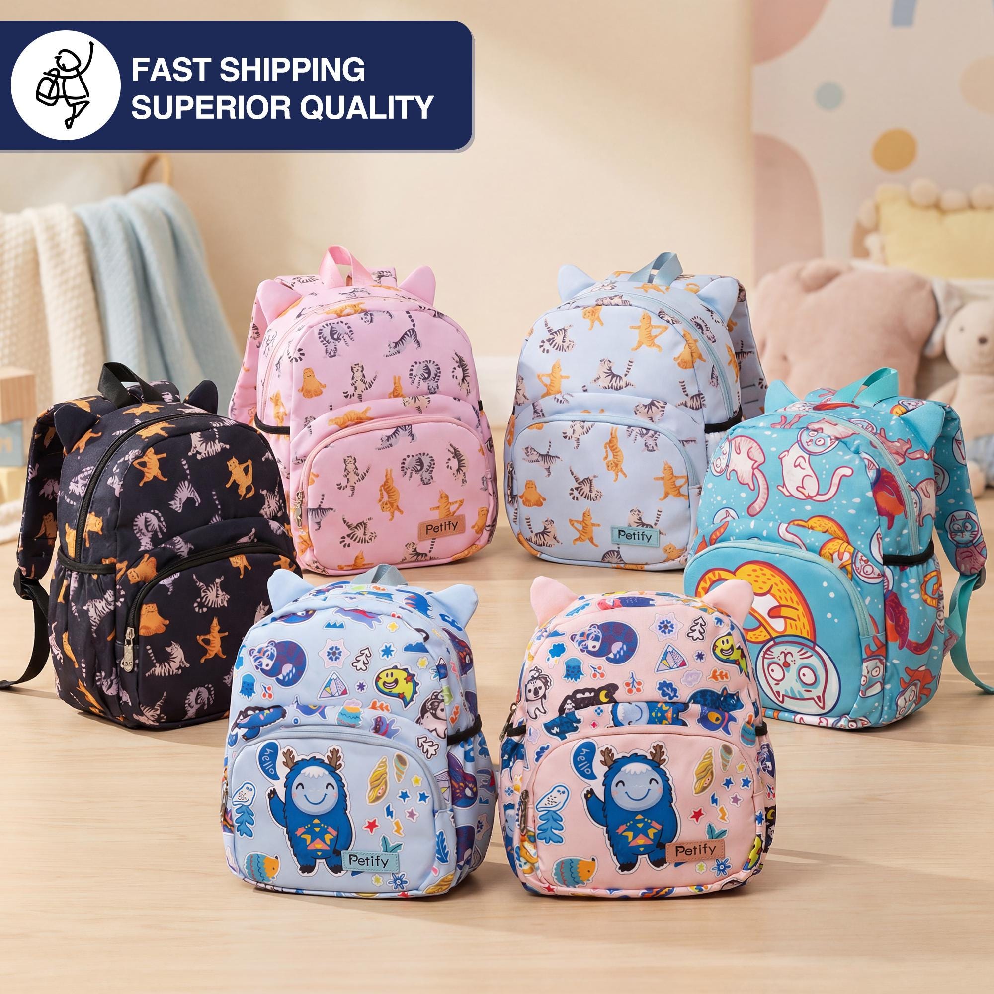 Yoga Cat Kids Backpack - 12-inch Toddler Adventure Bag - Etsy