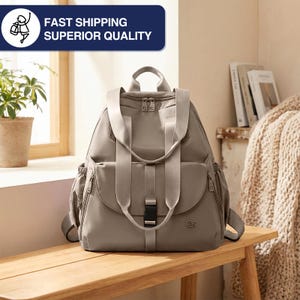 Mbk Backpack Hybrid Convertible Backpack and Handbag for Women, Large Capacity Nylon ...