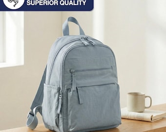 Mini Backpack Women Waterproof Nylon Daypack Cute Aesthetic School Bag Casual Travel Rucksack Gift for Teen Girl SN