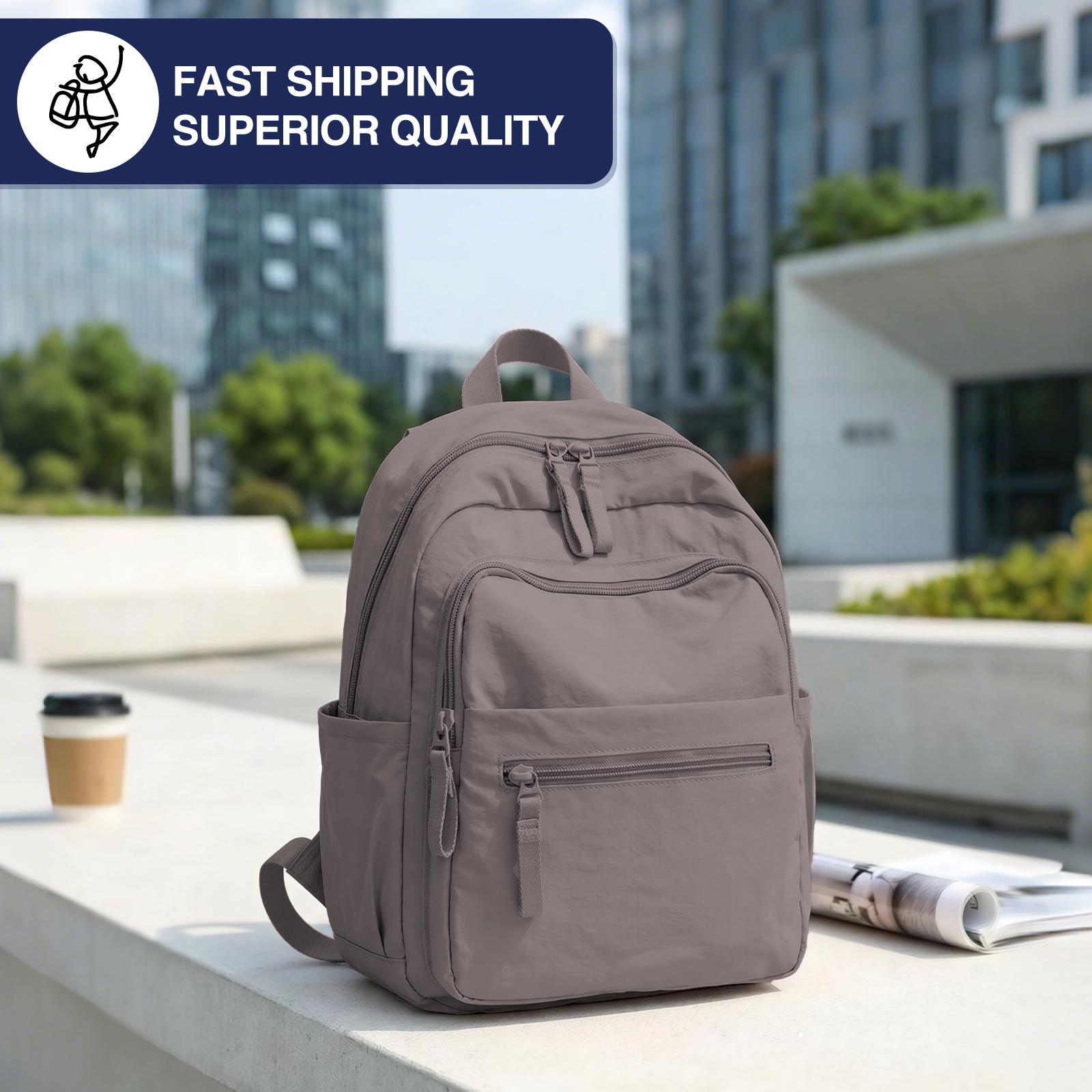 Work Mini Backpack Nylon Mini Backpack for Campus & Travel, Small Lightweight Rucksack ...
