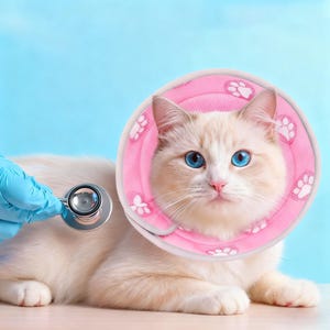 Post Surgery Cone Dogs Cats – Soft No-Lick Adjustable E-Collar, Inflatable Alternative, Lightweight Recovery Collar