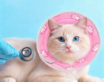 Post Surgery Cone Dogs Cats – Soft No-Lick Adjustable E-Collar, Inflatable Alternative, Lightweight Recovery Collar