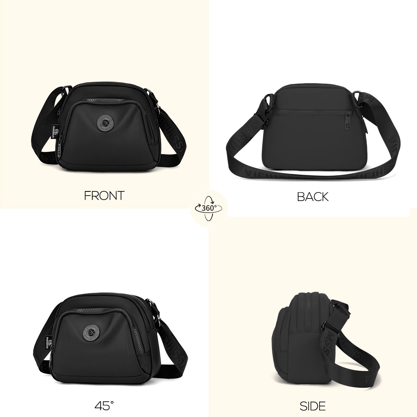 Everyday Small Purse,shell Crossbody, Waterproof Nylon Multi-pocket ...