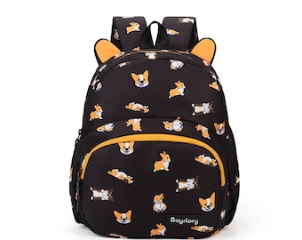 Corgi Kids Backpack: Waterproof Lightweight School Bag With  display picture 3