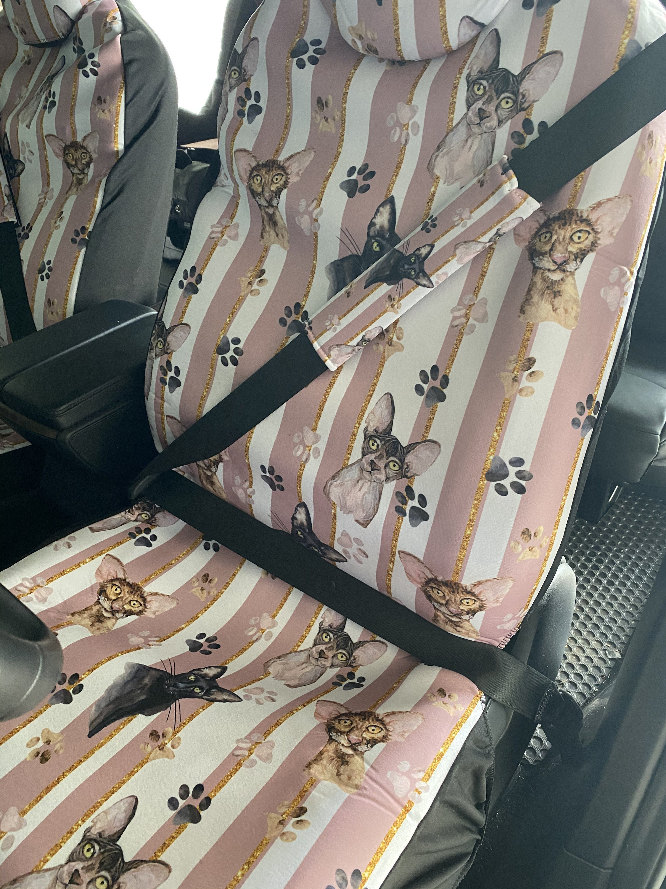 Animal cat soft material 2 Front Seat Covers Pair Car Etsy Animal cat soft material 2 Front Seat Covers Pair Car Etsy