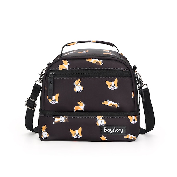 Cute Corgi lunch bag Leakproof School Lunch Bag for student Office Work Picnic Beach