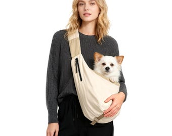 Transportín bandolera manos libres para mascotas - Bolsa de viaje para perros y gatos de hasta 9 kg (20 libras)