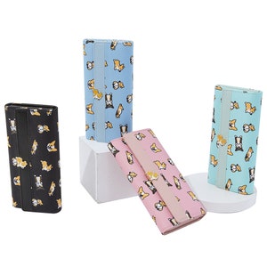Organizador de viaje Corgi para mujer, bolso de mano grande, ideal para llevar todo el dinero, billetera triple.