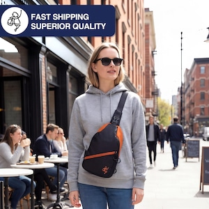 Unisex Sling Bag – Lightweight Polyester Crossbody Backpack