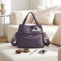 Everyday Small Purse Signature Urban Satchel, Water-Resistant Nylon Multi-Pocket purse, Lightweight Handbag, Versatile Travel Crossbody