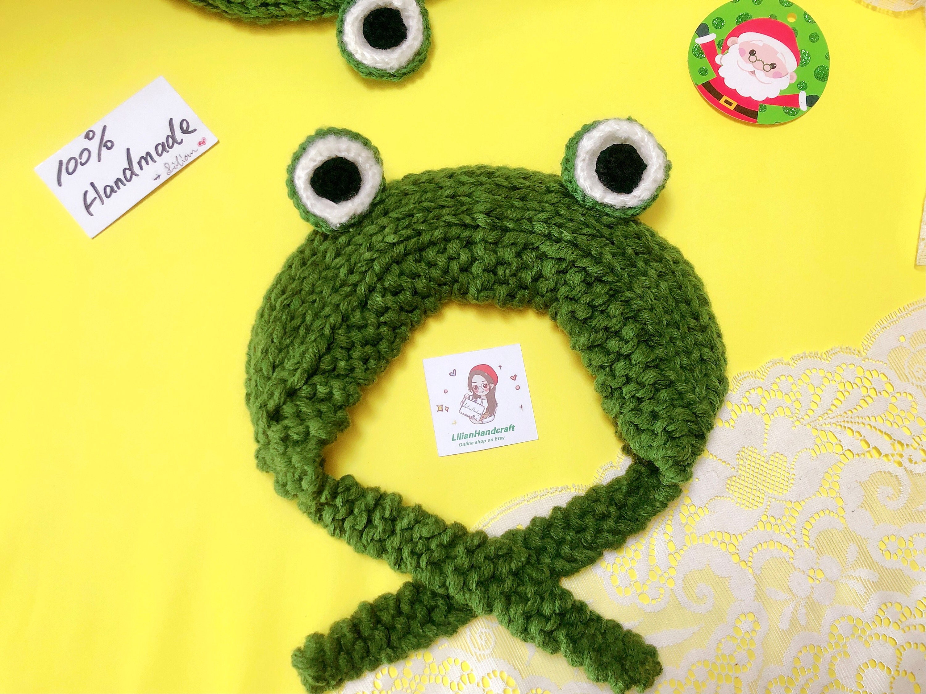 Knitted Frog Headband/cute Frog Earmuffs/knitted Frog Earmuffs Etsy