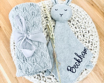 Baby Boy Newborn Gift, Personalized Baby Blanket, Gift For New Baby Boy, Woodland Themed Baby Gift, Heirloom Keepsake Baby Blanket