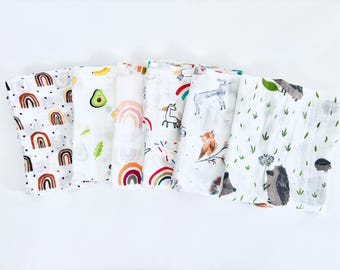 CLEARANCE ITEMS, Cotton Muslin Swaddle Blankets For Baby, Cotton Baby Blanket, Swaddle Baby Blanket, Receiving Baby Blanket