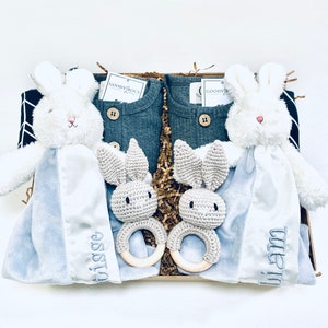 Geschenk für Zwillinge Baby Jungen, Zwillinge Baby-Geschenke, Baby Boy Twin Geschenk, Baby-Dusche-Zwillinge, Baby-Dusche-Zwillinge Jungen, Geschenkkorb für Zwillinge