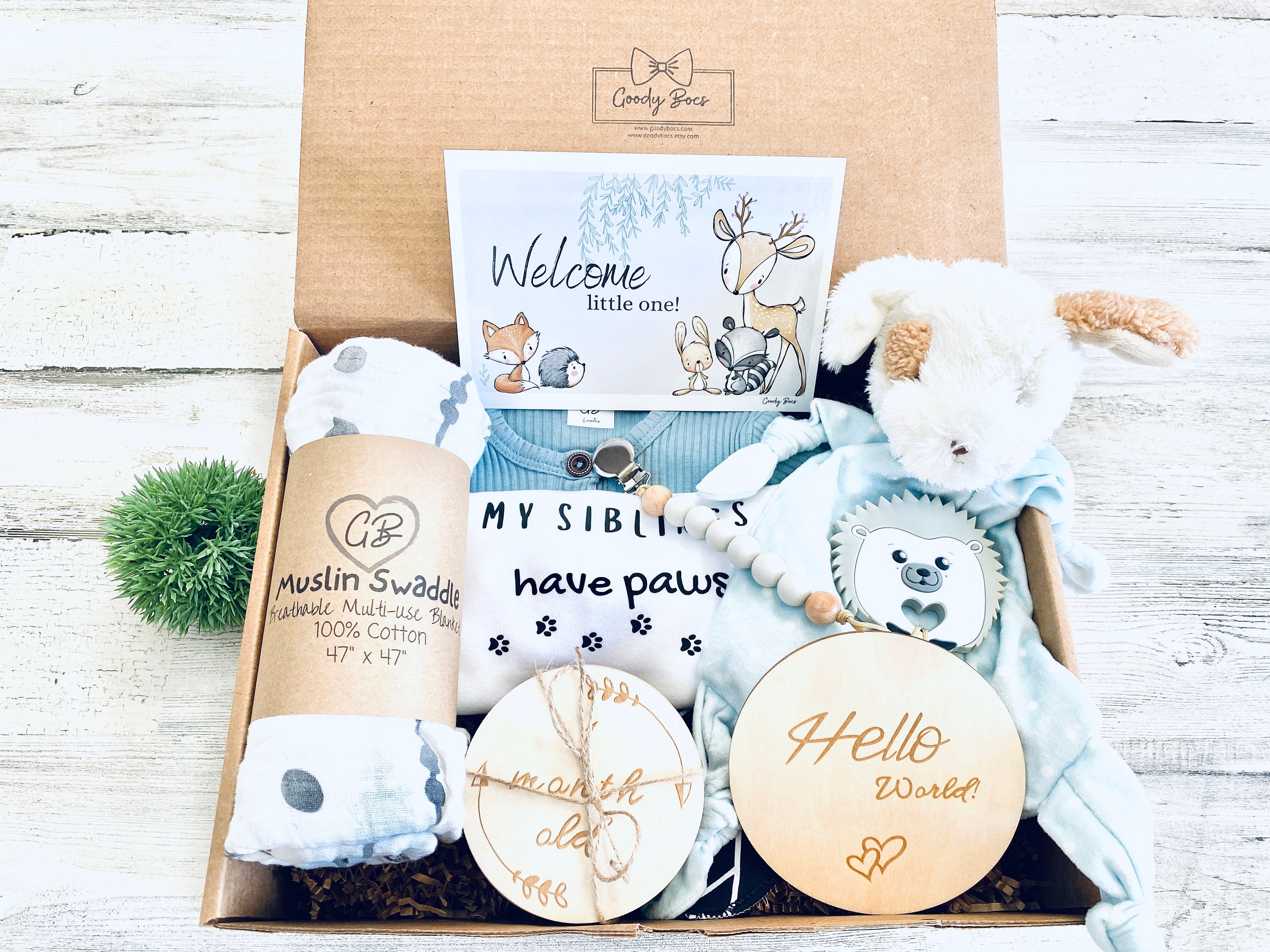 Custom Baby Boy Gift Box Set New Baby Gift Etsy