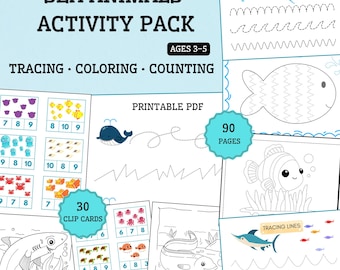 Under the Sea Preschool Bundle | Ocean Animals Printable Worksheets PDF