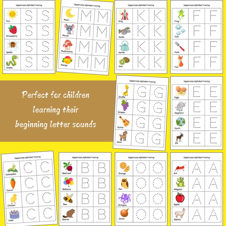 Beginning Sounds Worksheets | Letter Sounds Matching Activity ...