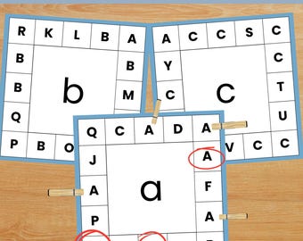 ABC Match Activity Clip Cards Printable | Letter Recognition | Preschool & Pre-K
