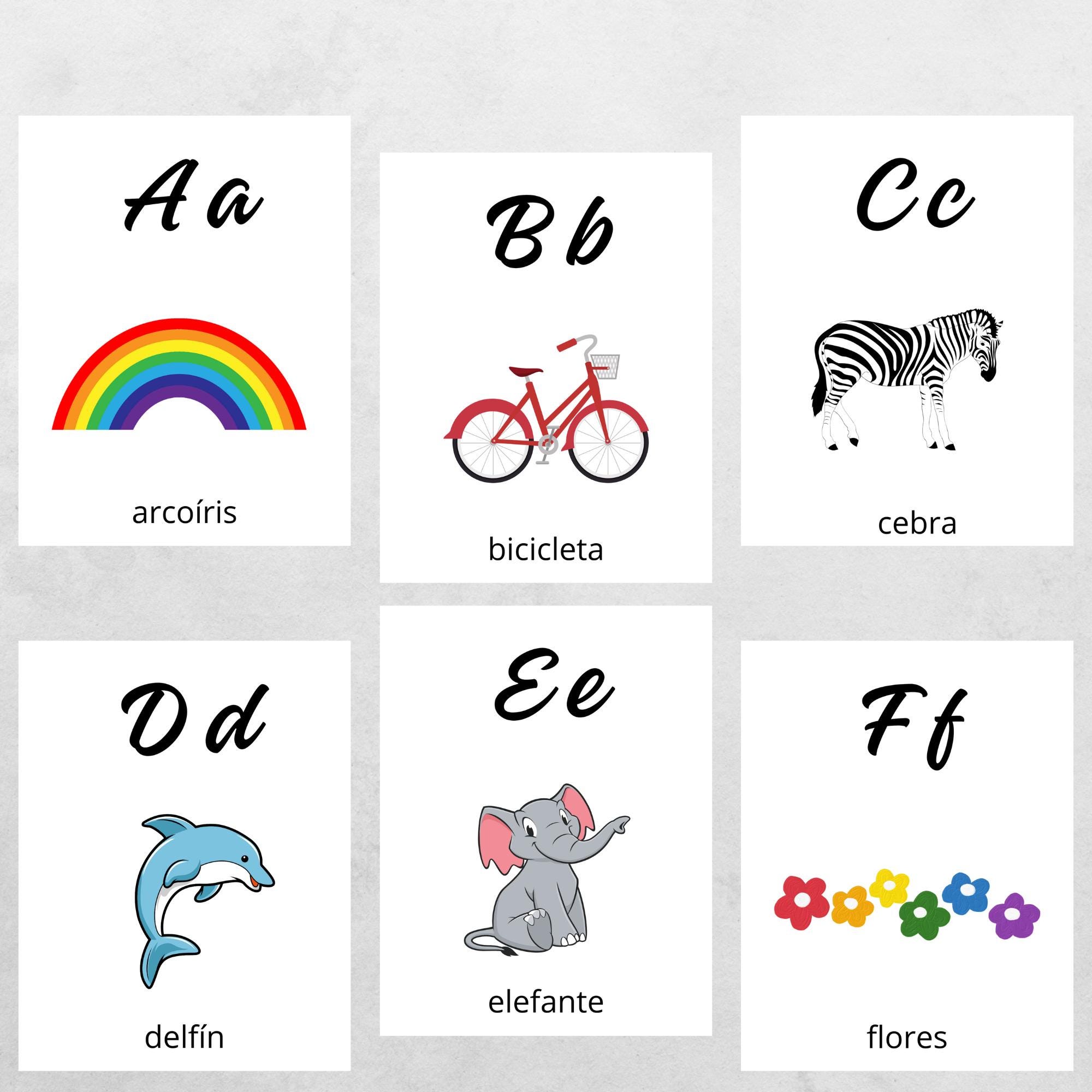 Spanish Alphabet Flashcards | Printable Preschool ABC Learning Resource ...