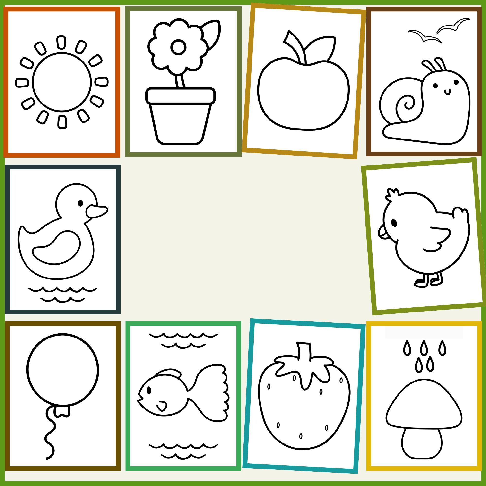 Mini Coloring Simple Small Simple Coloring Pages for Little Kids | Printable PDF - Etsy UK