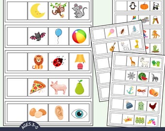 Phonics Matching Worksheets | Letter Sounds Activity for Preschool | Printable PDF