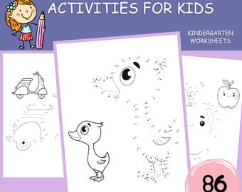 Dot-to-Dot Worksheets for Kids – Connect the Dots Printable Pages, Fine Motor & Number Practice