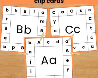 Kindergarten Letter Matching Cards | Uppercase & Lowercase Alphabet Match Printable