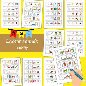 Sons de lettres préscolaires imprimables et feuilles de travail de traçage pour l'apprentissage de la phonétique