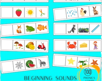 Beginning Sounds Letter Recognition Strips | Phonics Learning Printable for Preschool & Kindergarten