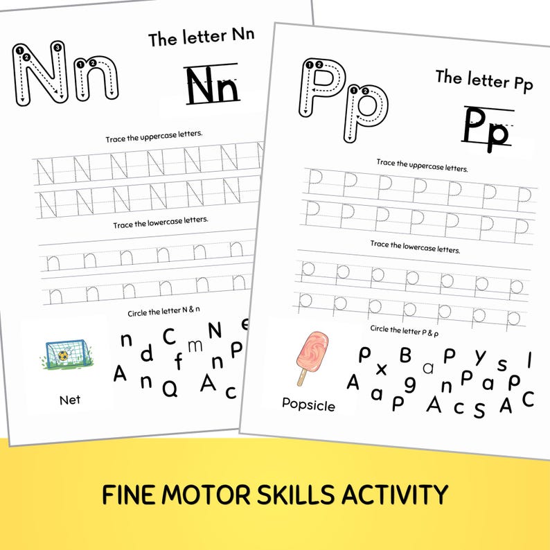 Trace Alphabet Worksheets | Letter Handwriting Practice for Preschool ...