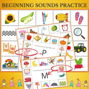 Beginning Sounds Clip Cards | Phonics Letter Matching PDF | Alphabet Sound Activity for Preschool Kids